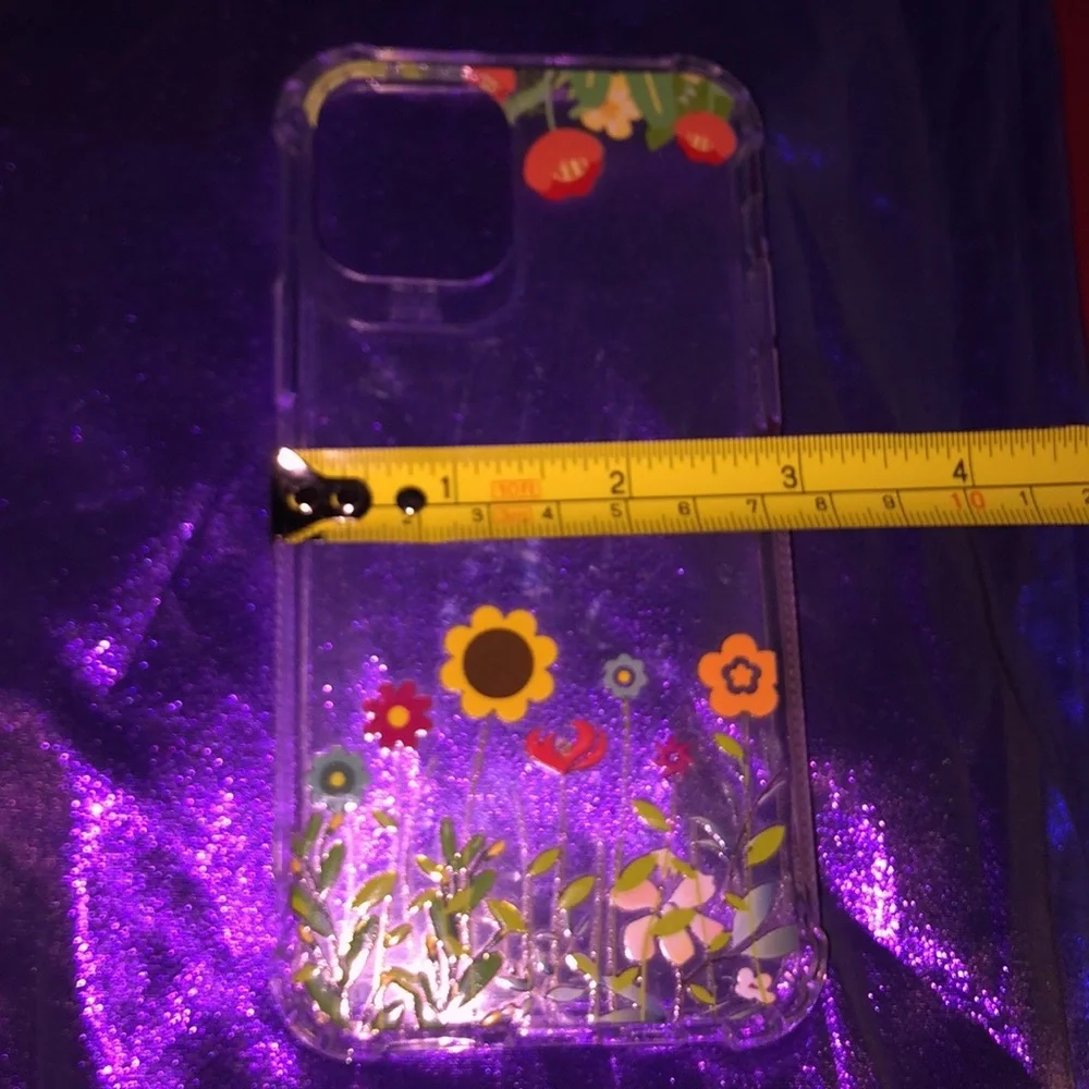 Clear Silicone Phone Skin with Floral Design